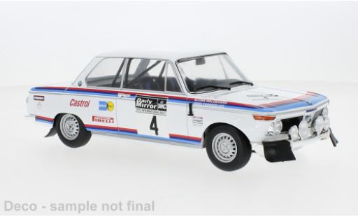 Diecast model cars Bmw 2002 rallye No.4 Rally WM RAC Rally 1973 1/18 IXO