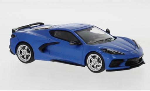 Diecast model cars Chevrolet Corvette Stingray (C8) metallise blue 2020 1/43 IXO