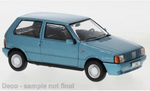 Diecast model cars Fiat Uno Berlina metallise blue 1983 1/43 IXO