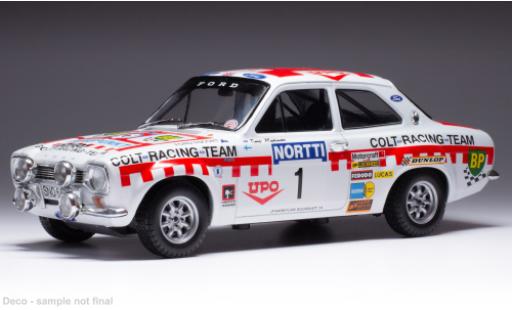 Diecast model cars Ford Escort RS 1600 MK I No.1 1000 Lakes Rally 1974 1/18 IXO