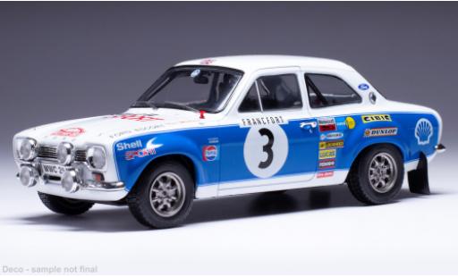 Diecast model cars Ford Escort RS 1600 MK I No.3 Rally Monte Carlo 1973 1/24 IXO