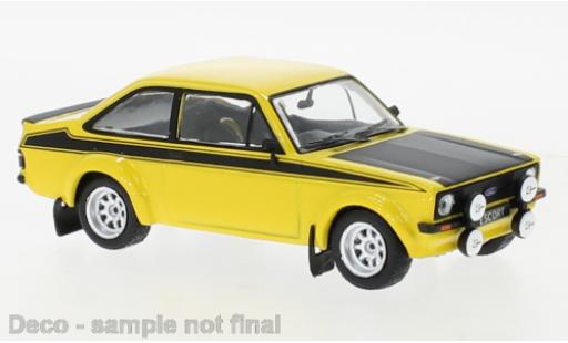Diecast model cars Ford Escort RS 1800 MK II yellow/black 1976 1/43 IXO