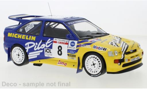 Diecast model cars Ford Escort Cosworth RS No.8 Michelin Rally WM RAC Rally 1993 1/18 IXO
