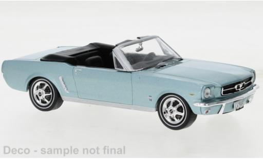 Diecast model cars Ford Mustang Hardtop blue 1965 1/43 IXO