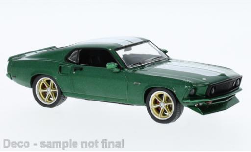 Diecast model cars Ford Mustang Fastback metallise green 1969 1/43 IXO
