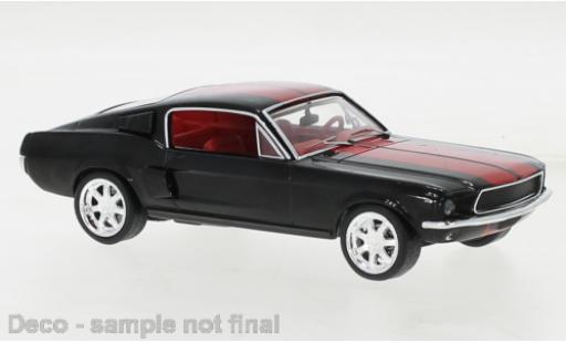 Diecast model cars Ford Mustang Fastback black/red 1967 1/43 IXO