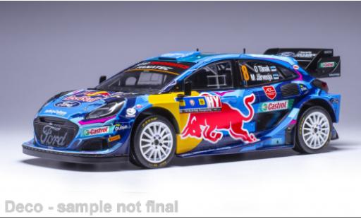 Diecast model cars Ford Puma Rally1 Rally 1 No.8 WRC Central Europein Rally 2023 1/18 IXO