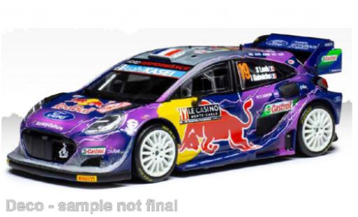 Diecast model cars Ford Puma Rally1 No.19 WRC2 Rally Monte Carlo 2022 1/18 IXO