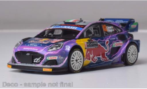 Diecast model cars Ford Puma Rally1 No.42 WRC Rally Monte Carlo 2022 1/43 IXO