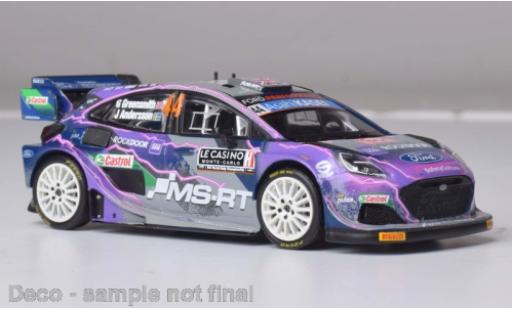 Diecast model cars Ford Puma Rally1 No.44 WRC Rally Monte Carlo 2022 1/43 IXO
