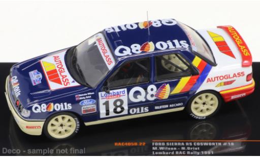Diecast model cars Ford Sierra Cosworth RS No.18 Rally RAC Lombard 1991 1/43 IXO