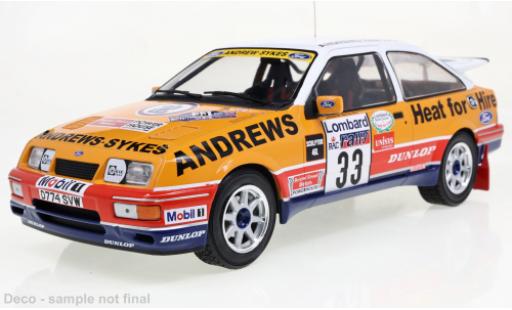 Diecast model cars Ford Sierra Cosworth RS No.33 Rally WM Rally RAC Lombard 1989 1/18 IXO