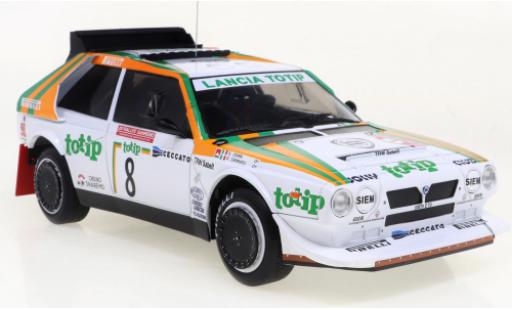 Diecast model cars Lancia Delta S4 No.8 Rally San Remo 1986 1/18 IXO