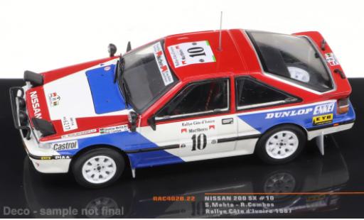 Diecast model cars Nissan 200 SX Rally No.10 Cote d Ivoire 1987 1/43 IXO