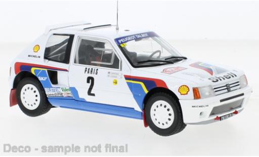 Diecast model cars Peugeot 205 Turbo 16 T16 No.2 Rally WM Rally Monte Carlo 1985 1/24 IXO