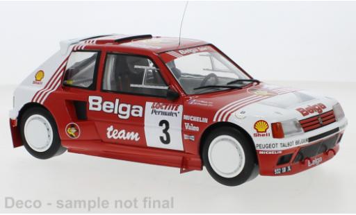 Diecast model cars Peugeot 205 Turbo 16 T16 No.3 Belga Rally Ypres 1985 1/18 IXO