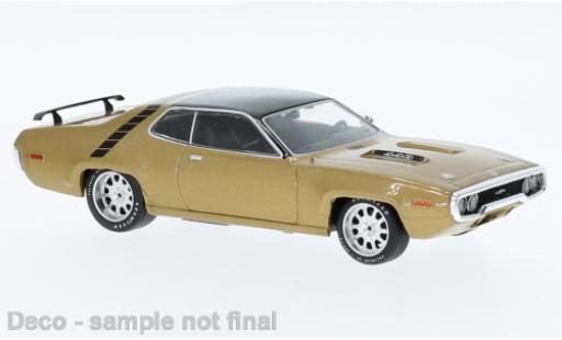 Diecast model cars Plymouth GTX Road Runner metallise dor&Atilde;&copy; 1971 1/43 IXO