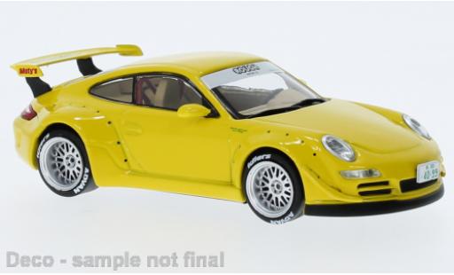 Diecast model cars Porsche 911 RWB yellow 1/43 IXO