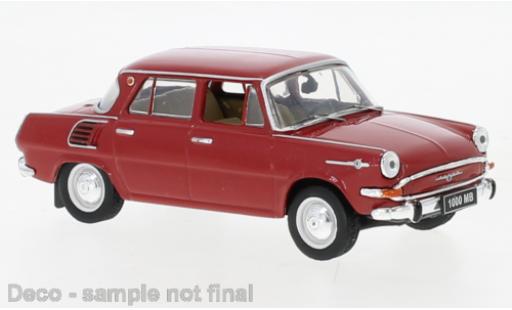 Diecast model cars Skoda 1000 Base MB red 1968 1/43 IXO