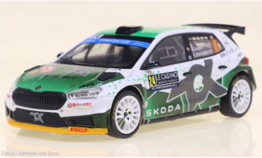 Diecast model cars Skoda Fabia WRC2 No.24 Rally Monte Carlo 2023 1/43 IXO