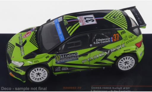 Diecast model cars Skoda Fabia WRC2 No.37 Rally Monte Carlo 2023 1/43 IXO