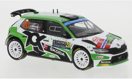 Diecast model cars Skoda Fabia Rally2 EVO No.20 WRC Rally Monte Carlo 2022 1/43 IXO