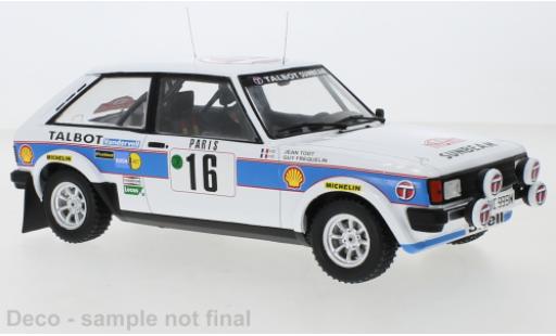 Diecast model cars Talbot Sunbeam Lotus No.16 Rally Monte-Carlo 1981 1/18 IXO