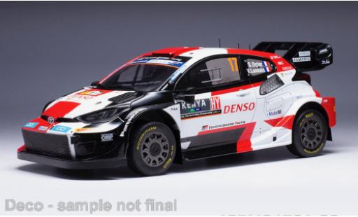 Diecast model cars Toyota Yaris Rally2 GR Rally1 hybride No.17 Rally WM Safari Rally 2023 1/18 IXO