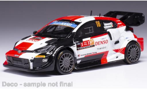 Diecast model cars Toyota Yaris Rally1 Rally 1 No.18 WRC Rally Ypern 2022 1/43 IXO