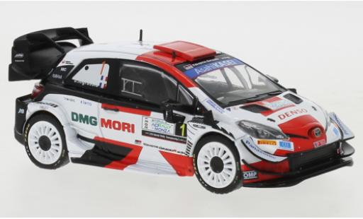 Diecast model cars Toyota Yaris WRC No.1 Gazoo Racing DMG MORI Rally WM Rally Monza 2021 1/43 IXO