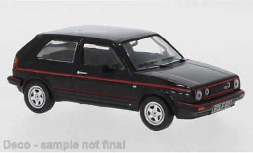Diecast model cars Volkswagen Golf GTI II metallise black/red 1984 1/43 IXO