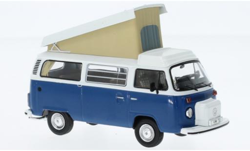 Diecast model cars Volkswagen T2 B Westfalia blue/white 1978 1/43 IXO
