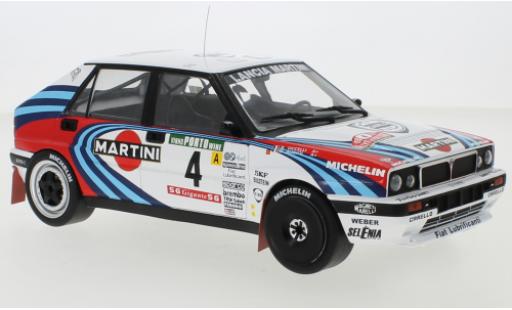Diecast model cars Lancia Delta HF Integrale 16V No.4 Martini Martini Rally WM Rally Portugal 1990 D.Auriol/B.Occelli 1/18 IXO