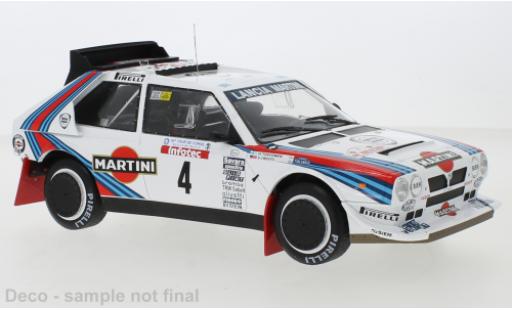 Diecast model cars Lancia Delta S4 No.4 Martini Racing Martini Tour de Corse 1986 H.Toivonen/S.Cresto 1/18 IXO