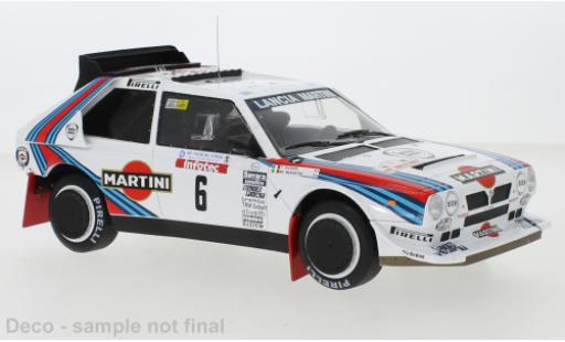 Diecast model cars Lancia Delta S4 No.6 Martini Racing Martini Tour de Corse 1986 M.Biasion/T.Siviero 1/18 IXO