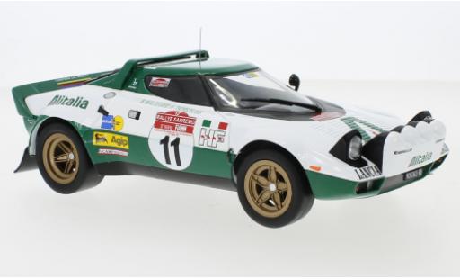 Diecast model cars Lancia Stratos HF No.11 Alitalia Rally WM Rally San Remo 1975 B.Waldegaard/H.Thorszelius 1/18 IXO
