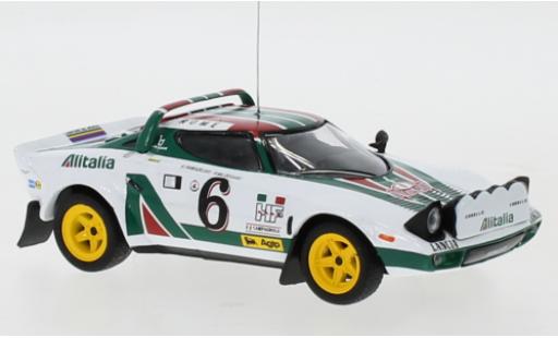 Diecast model cars Lancia Stratos HF No.6 Alitalia Racing Team Alitalia Rally Monte Carlo 1976 B.Waldegard/H.Thorszelius 1/43 IXO