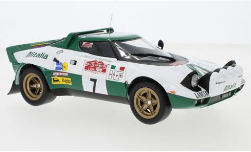 Diecast model cars Lancia Stratos HF No.7 Alitalia Rally WM Rally San Remo 1975 R.Pinto/A.Bernacchini 1/18 IXO