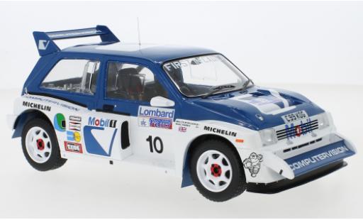 Diecast model cars MG Metro 6R4 RHD No.10 Computervision RAC Rally 1986 M.Wilson/N.Harris 1/18 IXO