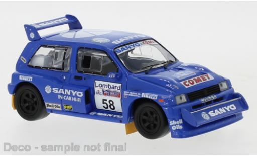 Diecast model cars MG Metro 6R4 RHD No.58 Sanyo RAC Rally 1986 G.Fielding/J.Robinson 1/43 IXO