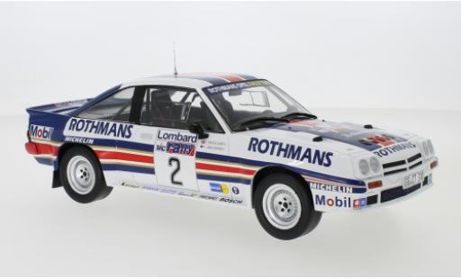 Diecast model cars Opel Manta 400 No.2 Rothmans Rally Team Rothmans Rally WM RAC Rally 1983 H.Toivonen/F.Gallagher 1/18 IXO