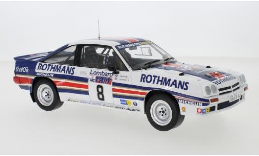 Diecast model cars Opel Manta 400 No.8 Rothmans Rally Team Rothmans Rally WM RAC Rally 1983 J.McRae/I.Grindrod 1/18 IXO