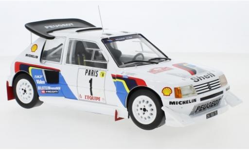 Diecast model cars Peugeot 205 Turbo 16 T16 E2 No.1 Talbot Sport Rally WM Rally Monte Carlo 1986 T.Salonen/S.Harjanne 1/18 IXO