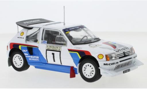 Diecast model cars Peugeot 205 Turbo 16 T16 E2 No.1 Rally WM 1000 Lakes Rally 1986 T.Salonen/S.Harjanne 1/24 IXO
