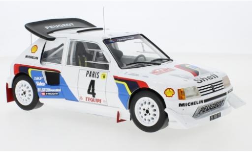 Diecast model cars Peugeot 205 Turbo 16 T16 E2 No.4 Talbot Sport Rally WM Rally Monte Carlo 1986 J.Kankkunen/J.Piironen 1/18 IXO