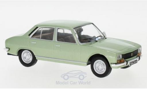 Diecast model cars Peugeot 504 Berline metallic green 1969 1/43 IXO