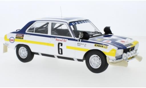 Diecast model cars Peugeot 504 Rallye Ti No.6 Rally Marokko 1975 H.Mikkola/J.Todt 1/18 IXO
