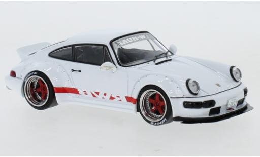Diecast model cars Porsche 911 RWB white/Dekor RAUH-Welt 1/43 IXO