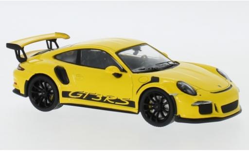 Diecast model cars Porsche 911 GT3 RS yellow 2017 1/43 IXO