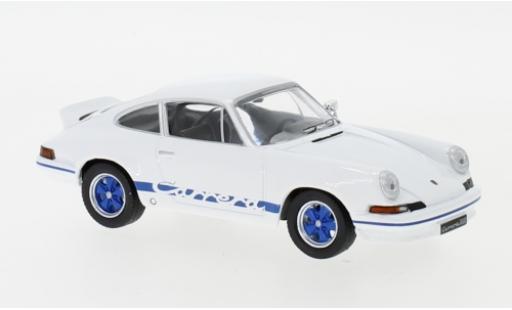 Diecast model cars Porsche 911 RS Carrera 2.7 white/blue 1973 1/43 IXO